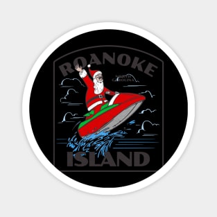 Roanoke Island, NC Christmas Vacationing Waterskiing Santa Magnet